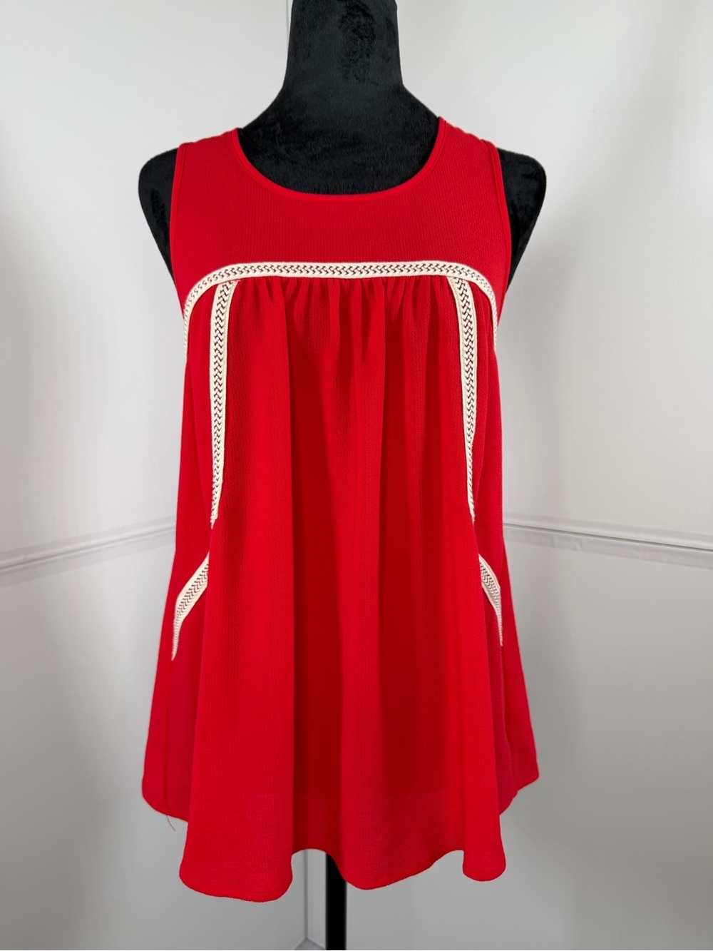 She + Sky Sleeveless Babydoll Tank Top Size Small